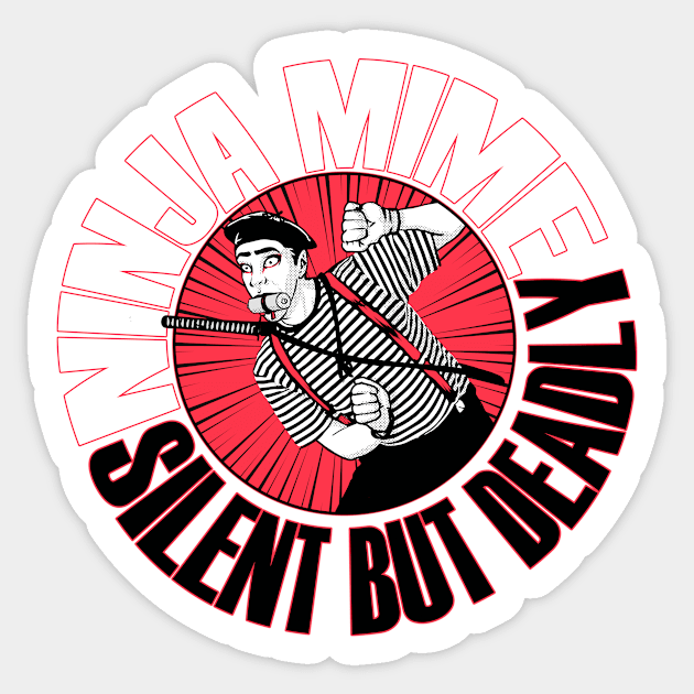 Ninja Mime 2.0 Sticker by Doc Multiverse Designs